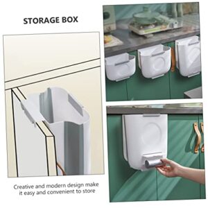 CUBTOL 1pc Under Trash Can Cabinet Bin Compost Storage Garbage Cupboard Home Bedroom Folding Mini Practical Door Waste Bins Container Hanging Mounted Foldable Office Over Sink L