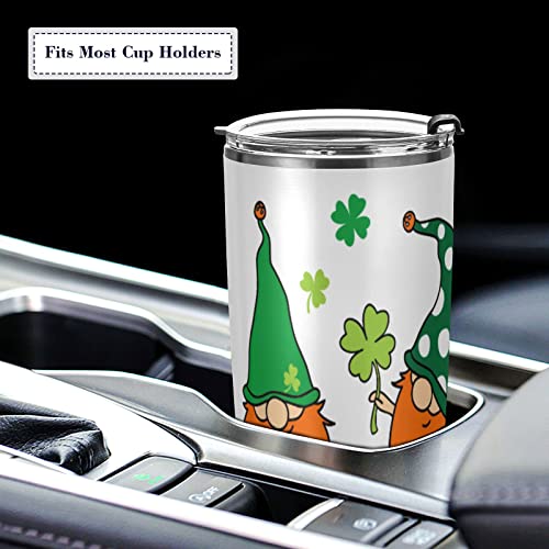 xigua St.patrick's Day Cartoon Gnome 20oz Tumbler with Lid and Straw,Vacuum Insulated Stainless Steel Water Cup,Hot and Cold Drink Cup for Car,Sports, Household, Travel 1