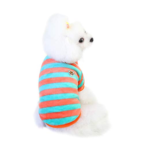 HonpraD Sweaters for Dogs Large Female Pet Clothes Rainbow Fleece Warm Autumn and Winter Medium Size Dog Clothes for Boy