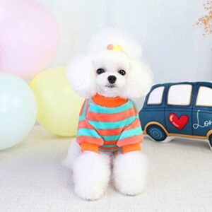 HonpraD Sweaters for Dogs Large Female Pet Clothes Rainbow Fleece Warm Autumn and Winter Medium Size Dog Clothes for Boy