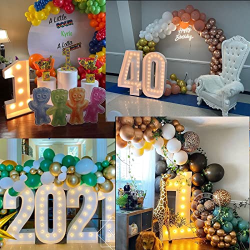 JoyBox Design 4FT Marquee Light Up Numbers 30 Pre-Cut Frame Giant Marquee Numbers, Mosaic Numbers for Balloons Birthday Decorations for Women Men, 30th Anniversary Decorations, Party Decor…