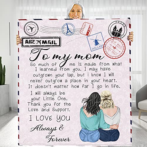 KERAOO Personalized Mothers Day Birthday Gifts from Daughter Son, Blanket to My Mom Gifts, Christmas Valentines Gift for Mom, Mother, Mama