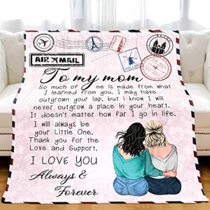 KERAOO Personalized Mothers Day Birthday Gifts from Daughter Son, Blanket to My Mom Gifts, Christmas Valentines Gift for Mom, Mother, Mama