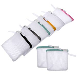 zerodeko mesh laundry bag 8pcs mini laundry wash bag washing machine delicate bags lingerie net bags with zipper for clothes bed sheet stuffed toys laundry