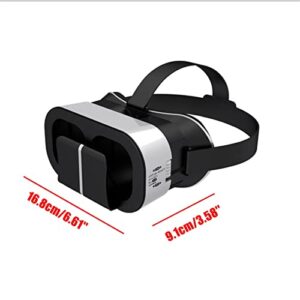 VR Digital Glasses with Gamepad, 3D Glasses Virtual Reality Glasses, with Giant Screen Cinema Effect, Support Myopia Below 800 Degrees, 110 ° Panoramic, for VR Games & 3D Movies
