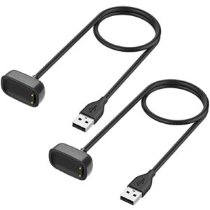 sowuouxy charger for fitbit luxe/fitbit charge 5,2 pack replacement usb charging cable dock stand compatible withfitbit luxe/fitbit charge 5 smartwatch