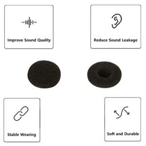 12 Pcs Black Soft Foam Earbuds Cushions Foam Earbud Earpad Ear Bud Pad Replacement Sponge Covers for 13-18mm Earpiece Headphone,Two Way Radio Walkie Talkie Earpiece