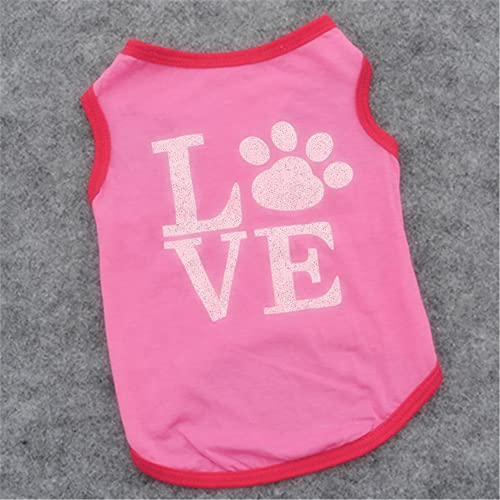 HonpraD Male Pet Shirt Dog Cat Pink Puppy Apparel FootprintsVest Clothing Pet Clothes Cold Weather Puppy Pajamas Outfits Apparel Coats