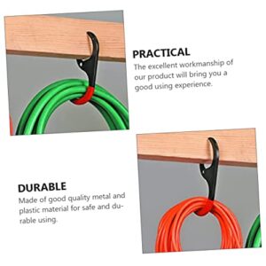 CUBTOL Practical Hook 4pcs Free Punched-Free Storage Hanging Multi- Duty Functional Hook Heavy Board Punched- Garage Hangers Hooks Wooden Metal Multi-Functional Metal Hook