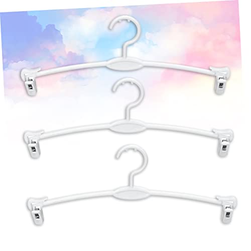 Levemolo 15pcs Plastic Drying Coat Clothes Pants Skirt Shop Dresses for White Support Holder Home Bra with Underwear Trousers Rack Practical Hangers Panties Clips Simplicity Laundry