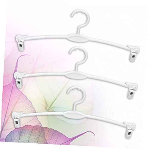 Levemolo 15pcs Plastic Drying Coat Clothes Pants Skirt Shop Dresses for White Support Holder Home Bra with Underwear Trousers Rack Practical Hangers Panties Clips Simplicity Laundry