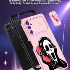 Goocrux for Samsung Galaxy A13 5G Case Skeleton for Women Girls Cute Skull Girly Phone Cover Gothic Design Aesthetic with Slide Camera Cover Funny Cool Cases for Galaxy A13 6.5''