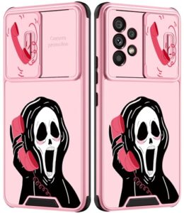 goocrux for samsung galaxy a53 5g case skeleton for women girls cute skull girly phone cover gothic design aesthetic with slide camera cover funny cool cases for galaxy a53 6.5''