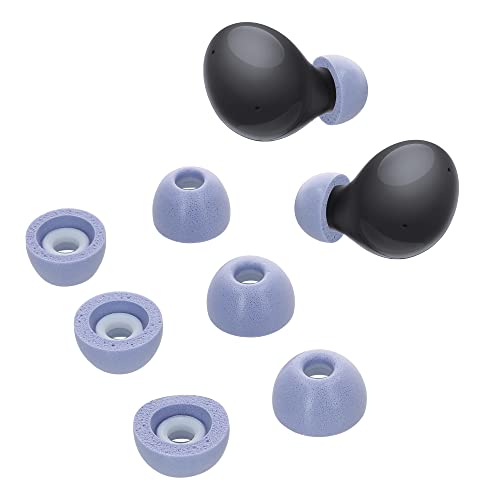 kwmobile Replacement Ear Tips Compatible with Samsung Galaxy Buds 2 - Set of 6 - Memory Foam Eartips - Lavender