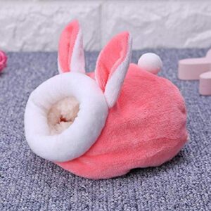 Guinea Pig House Bed Cozy Hamster Warm Bed for Small Animals Winter Nest Hamster Cage Accessories Pet Bed(Grey)