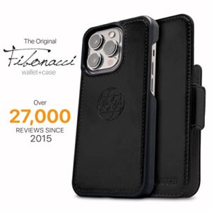 Dreem Bundle: Fibonacci Wallet-Case for iPhone 14 Pro Max with Om AirPods Pro Case Cover - Black