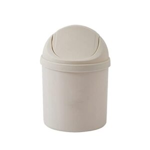 Small Bin, Mini Desk Bin PP Compact Intimate Desktop Bin with Lid Design for Home Kitchen Desk Bedroom(Purple)