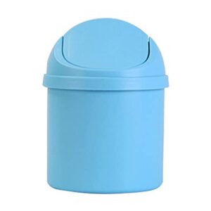 Small Bin, Mini Desk Bin PP Compact Intimate Desktop Bin with Lid Design for Home Kitchen Desk Bedroom(Purple)