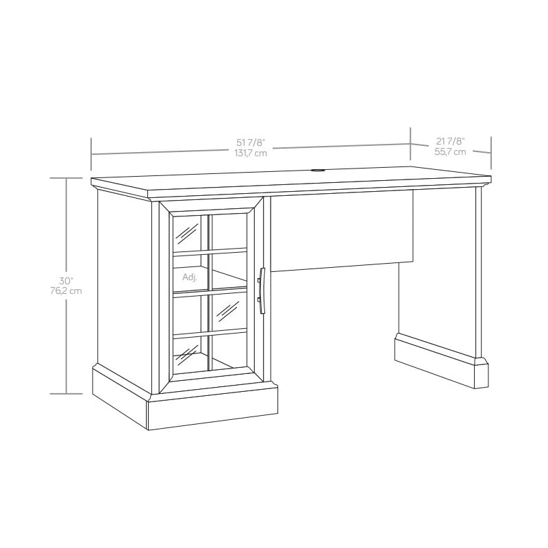 Sauder Carolina Grove Engineered Wood Desk in Winter Oak Finish