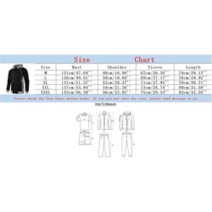 UOCUFY Graphic Hoodies for Men Motorcycle Jacket Men and Winter Casual Sweater Jacket Warm Knit Sweater Hooded Hoodie Jackets for Fashion gh01