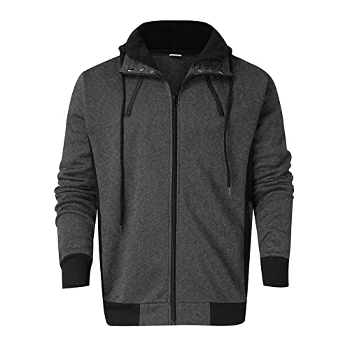 UOCUFY Graphic Hoodies for Men Motorcycle Jacket Men and Winter Casual Sweater Jacket Warm Knit Sweater Hooded Hoodie Jackets for Fashion gh01