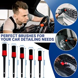 Cuoreca 31 Pcs Car Detailing Kit Interior and Exterior Cleaner, Car Cleaning Kit, Professional Detailing Brush Set, Car Wash Kit, Auto Detailing Kit, Reusable, Perfect for Cars, Bikes, Wheels & Gifts