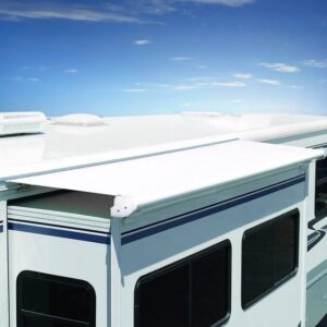 slideout topper awning replacement fabric cut to fit (156", white)