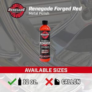 Renegade Products USA - Forged Red - Forged Metal Polish for Billet Wheels & Soft Aluminum, Soft Metal & Forged Wheel Polish, Billet Aluminum Cleaner & Polish, 12oz.