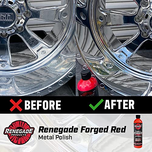 Renegade Products USA - Forged Red - Forged Metal Polish for Billet Wheels & Soft Aluminum, Soft Metal & Forged Wheel Polish, Billet Aluminum Cleaner & Polish, 12oz.