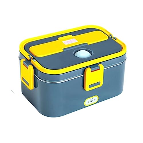 Kinaron Electric Lunch Box Food Heater,3 in 1 Portable Heated Lunch Box 1.8L High Capacity 304 Stainless Steel Container for Car Truck Work Adults Food Heating,Leak Proof,110V/12V/24V 70W