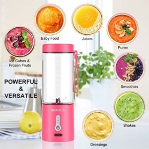 Blend & Jet Portable Blender for Shakes and Smoothies, KOKOCA Personal Travel Blender for Protein with 4000mAh USB Rechargeable Battery, Crush Ice, Frozen Fruit and Drinks, 18 oz Mini Cup