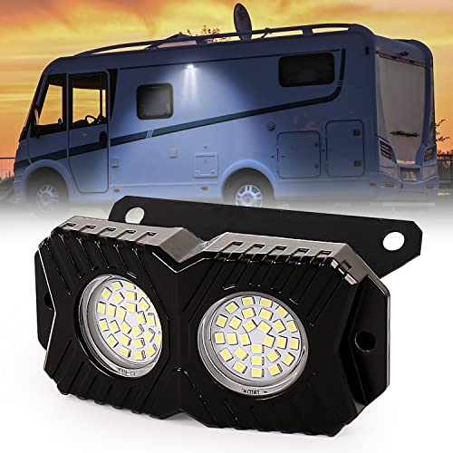 HOYUZA LED RV Exterior Porch Utility Light, 12 Volt Exterior RV Light 6300K Waterproof IP68 Replacement Kits for RV Trailers Campers Motorhome Travel Campers BBQ Party Illuminate 1 PCS