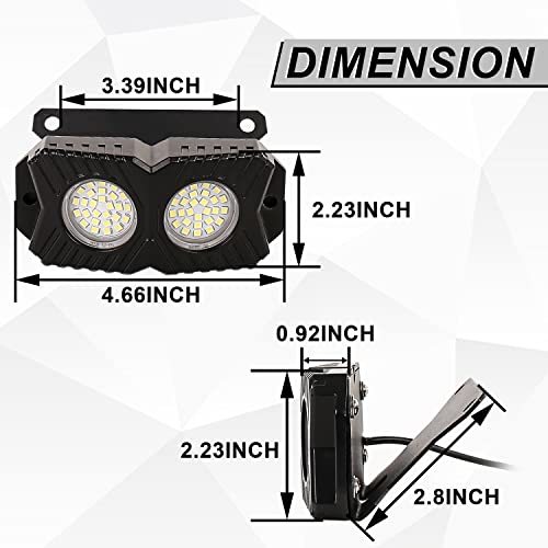 HOYUZA LED RV Exterior Porch Utility Light, 12 Volt Exterior RV Light 6300K Waterproof IP68 Replacement Kits for RV Trailers Campers Motorhome Travel Campers BBQ Party Illuminate 1 PCS