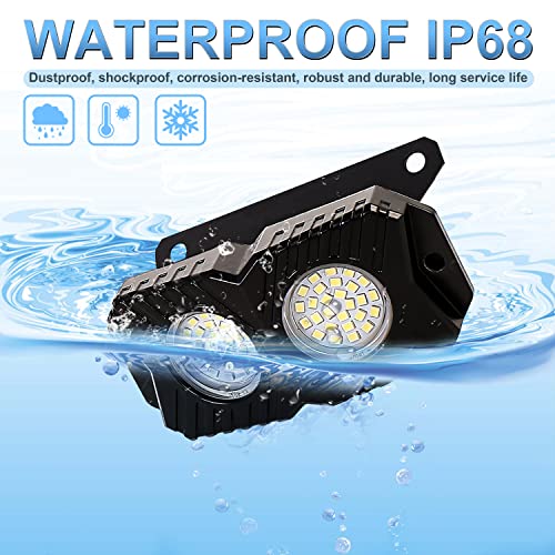 HOYUZA LED RV Exterior Porch Utility Light, 12 Volt Exterior RV Light 6300K Waterproof IP68 Replacement Kits for RV Trailers Campers Motorhome Travel Campers BBQ Party Illuminate 1 PCS