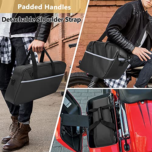 HODRANT Waterproof Motorcycle Saddlebag Cooler Bag, Insulated Side Bag Cooler Inserted for Motorcycle Travel, Compatible with Harley Davidson 1993-2022 Touring Hard Saddlebag, 1 Bag Only