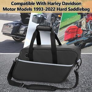 HODRANT Waterproof Motorcycle Saddlebag Cooler Bag, Insulated Side Bag Cooler Inserted for Motorcycle Travel, Compatible with Harley Davidson 1993-2022 Touring Hard Saddlebag, 1 Bag Only