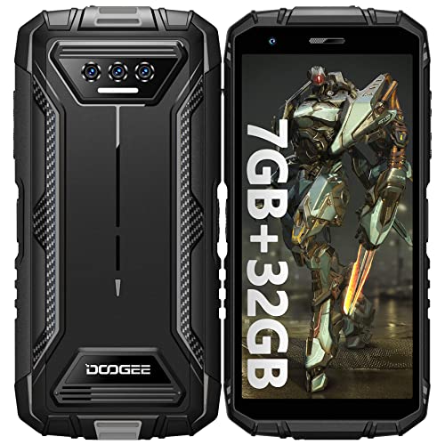 DOOGEE Rugged Smartphone, S41 PRO, Unlocked Android Phone 2023, 7GB+32GB SD 1TB, 5.5" HD, 4G Dual Sim Unlocked Cellphone, 6300mAh, Android 12/IP68 Waterproof/Military Grade Android Phone/NFC | Black