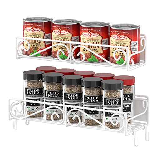 Ceayell Magnetic Spice Rack Shelf Storage Organizer for Refrigerator, Microwave Oven, Magnetical Fridge Shelf from