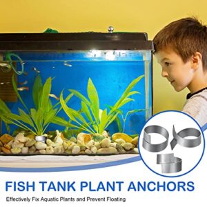 Aquarium Plant Over Weight Anchor About 15 Pcs Plant Weights Anchors for Fish Tank 5 Inch Can Cut Metal Strips 250g Weight Anchor for Live Plants Reinforced Weight Prevents Floating