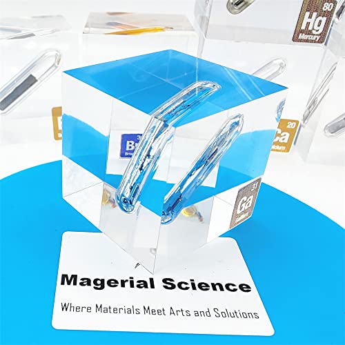 5cm Acrylic Cube of Real Element Periodic Table Collection 1.97" Cube Teaching Tool Student Teacher Gift Craft Decoration (5x5x5cm, Ga)