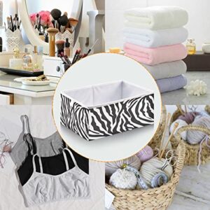 Kigai Zebra Print Cube Storage Bins - 11x11x11 in Large Foldable Cubes Organizer Storage Basket for Home Office, Nursery, Shelf, Closet