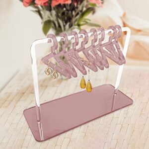 AMLESO Cute Earring Rack Holder Coat Hangers Stand Earring Closet Acrylic Earring Display Stand Earrings Organizer Ear Stud Holder