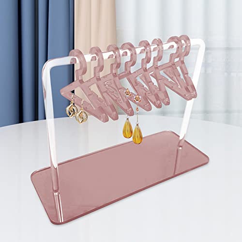 AMLESO Cute Earring Rack Holder Coat Hangers Stand Earring Closet Acrylic Earring Display Stand Earrings Organizer Ear Stud Holder