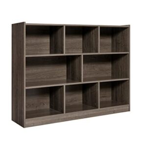 Giantex 8 Cube Bookcase, Freestanding 3-Tier Open Bookshelf, Modern Storage Display Cabinet, Wood Cube Storage Organizer for Living Room, Kid’s Room, Grey