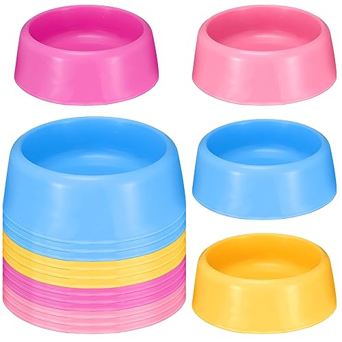 12 Pcs Plastic Dog Bowls Puppy Bowls for Dogs Birthday Party Paw Patrol Party Reusable Pet Bowls for Kitten and Puppy