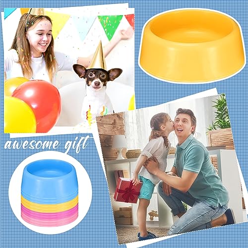 12 Pcs Plastic Dog Bowls Puppy Bowls for Dogs Birthday Party Paw Patrol Party Reusable Pet Bowls for Kitten and Puppy