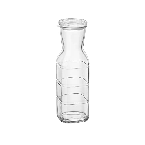 Bormioli Rocco Frigoverre Future 33.75 Oz. All Glass Pitcher With Airtight Lid, Made From Durable Glass, Dishwasher Safe, Made In Italy.