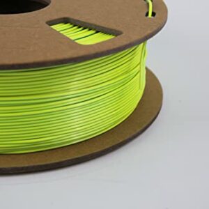 ZLR 3D Printer Filament, PLA Silk Dual Color 1.75mm, 3D Printing Materials 1kg Dimensional Accuracy +/- 0.02mm for 3D Pen and Ender 3, Color Violet and Yellow