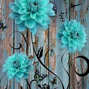 Rustic Flower Painting Kits Farmhouse 5D Diamond Art Kits for Beginner, DIY Full Drill Diamond Dots Paintings with Diamonds Gem Art and Crafts for Adults Home Wall Decor