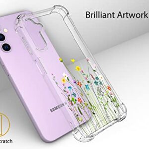 Topgraph Samsung Galaxy S23 Case Floral Flower Clear Cute for Women Girly Designer Girls,Silicone Transparent Phone Case Floral Design Compatible with Samsung Galaxy S23 (Flower Bouquet Wild)